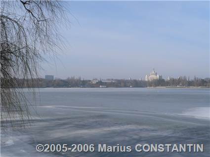 Lacul Herastrau inghetat