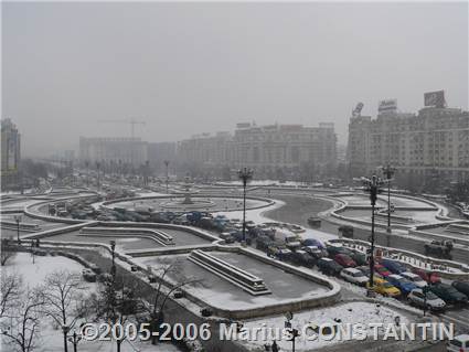 Trafic iarna in Bucuresti